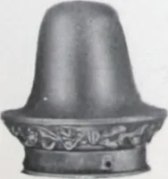 An illustration from Illustrated catalog of ornamental spun and stamped shells and fittings for gas and electric fixtures manufactured by the Standard Metal Spinning Co. (1914)