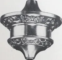 An illustration from Illustrated catalog of ornamental spun and stamped shells and fittings for gas and electric fixtures manufactured by the Standard Metal Spinning Co. (1914)