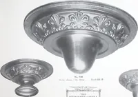 An illustration from Illustrated catalog of ornamental spun and stamped shells and fittings for gas and electric fixtures manufactured by the Standard Metal Spinning Co. (1914)