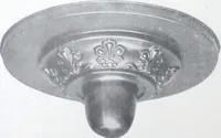An illustration from Illustrated catalog of ornamental spun and stamped shells and fittings for gas and electric fixtures manufactured by the Standard Metal Spinning Co. (1914)