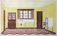 An illustration from King color rules the home / [by C.D. Holley, and Associations, Acme Quality Color Division, in cooperation with Nancy McClelland ... and Parker Morse Hooper]. (1928)