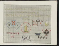 Picture 1 of 11 from Essai d'application de la peinture à l'art de tricoter : ou, recueil de patrons à tricotage ... (1800), leaf 6