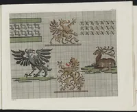 An illustration from Recueil de patrons de tricotage et de broderie : pour servir de suite à L'essai d'application de la peinture à l'art de tricoter ... (1800)