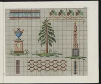 An illustration from Recueil de patrons de tricotage et de broderie : pour servir de suite à L'essai d'application de la peinture à l'art de tricoter ... (1800)