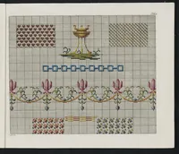 An illustration from Recueil de patrons de tricotage et de broderie : pour servir de suite à L'essai d'application de la peinture à l'art de tricoter ... (1800)
