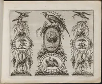 An illustration from J. Lockington's book of ornamented crests : engraved on twelve copper plates, as a cabinet for the gentleman and curious fancy worker, or pattern-book for the coach painter, engraver, jeweller, sadler, plater, embroider, modeller, &c (1812)