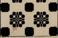 An illustration from Nützliches in lauter auserlesenen, wohl-approbirt- und meistentheils neu-inventirten Mustern bestehendes, Weber-Bild-Buch : als, zwey und siebenzig gesteinten Zeichnungen, von 15. bis auf 40. schäfftig und 32. Stück 16. und 20. schäfftigen Hin- und Wieder-Mödel, auch allerhand der nettesten Gattung von roth-gestreifften Arbeiten, sammt denen dazu gehörigen Zügen und Schnürungen : ingleichen allerhand nöthigen Bildern, auch Doppel-Kellisch, und einer Art von den Damast-Boden, 8. Flügel auf einen Bruch : dann eine Anweisung, wie sich diese Art Züg und Bilder zu halben Brüchen theilen, zerlegen, auch Doppel-Kellisch-Bilder so, wie man sie zum Gebrauch nöthig, selbst versetzen und verändern kan : wobey auch einer jeden Gattung insonderheit eine schrifftliche Anleitung voran gedruckt worden (1740)