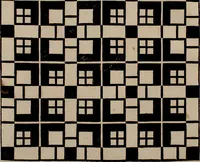An illustration from Nützliches in lauter auserlesenen, wohl-approbirt- und meistentheils neu-inventirten Mustern bestehendes, Weber-Bild-Buch : als, zwey und siebenzig gesteinten Zeichnungen, von 15. bis auf 40. schäfftig und 32. Stück 16. und 20. schäfftigen Hin- und Wieder-Mödel, auch allerhand der nettesten Gattung von roth-gestreifften Arbeiten, sammt denen dazu gehörigen Zügen und Schnürungen : ingleichen allerhand nöthigen Bildern, auch Doppel-Kellisch, und einer Art von den Damast-Boden, 8. Flügel auf einen Bruch : dann eine Anweisung, wie sich diese Art Züg und Bilder zu halben Brüchen theilen, zerlegen, auch Doppel-Kellisch-Bilder so, wie man sie zum Gebrauch nöthig, selbst versetzen und verändern kan : wobey auch einer jeden Gattung insonderheit eine schrifftliche Anleitung voran gedruckt worden (1740)