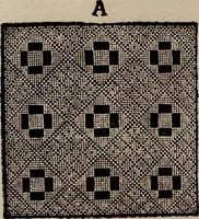 An illustration from Nützliches in lauter auserlesenen, wohl-approbirt- und meistentheils neu-inventirten Mustern bestehendes, Weber-Bild-Buch : als, zwey und siebenzig gesteinten Zeichnungen, von 15. bis auf 40. schäfftig und 32. Stück 16. und 20. schäfftigen Hin- und Wieder-Mödel, auch allerhand der nettesten Gattung von roth-gestreifften Arbeiten, sammt denen dazu gehörigen Zügen und Schnürungen : ingleichen allerhand nöthigen Bildern, auch Doppel-Kellisch, und einer Art von den Damast-Boden, 8. Flügel auf einen Bruch : dann eine Anweisung, wie sich diese Art Züg und Bilder zu halben Brüchen theilen, zerlegen, auch Doppel-Kellisch-Bilder so, wie man sie zum Gebrauch nöthig, selbst versetzen und verändern kan : wobey auch einer jeden Gattung insonderheit eine schrifftliche Anleitung voran gedruckt worden (1740)