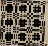 Picture 15 of 131 from Nützliches in lauter auserlesenen, wohl-approbirt- und meistentheils neu-inventirten Mustern bestehendes, Weber-Bild-Buch : als, zwey und siebenzig gesteinten Zeichnungen, von 15. bis auf 40. schäfftig und 32. Stück 16. und 20. schäfftigen Hin- und Wieder-Mödel, auch allerhand der nettesten Gattung von roth-gestreifften Arbeiten, sammt denen dazu gehörigen Zügen und Schnürungen : ingleichen allerhand nöthigen Bildern, auch Doppel-Kellisch, und einer Art von den Damast-Boden, 8. Flügel auf einen Bruch : dann eine Anweisung, wie sich diese Art Züg und Bilder zu halben Brüchen theilen, zerlegen, auch Doppel-Kellisch-Bilder so, wie man sie zum Gebrauch nöthig, selbst versetzen und verändern kan : wobey auch einer jeden Gattung insonderheit eine schrifftliche Anleitung voran gedruckt worden (1740), leaf 36
