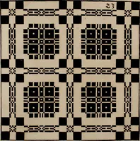 Picture 30 of 131 from Nützliches in lauter auserlesenen, wohl-approbirt- und meistentheils neu-inventirten Mustern bestehendes, Weber-Bild-Buch : als, zwey und siebenzig gesteinten Zeichnungen, von 15. bis auf 40. schäfftig und 32. Stück 16. und 20. schäfftigen Hin- und Wieder-Mödel, auch allerhand der nettesten Gattung von roth-gestreifften Arbeiten, sammt denen dazu gehörigen Zügen und Schnürungen : ingleichen allerhand nöthigen Bildern, auch Doppel-Kellisch, und einer Art von den Damast-Boden, 8. Flügel auf einen Bruch : dann eine Anweisung, wie sich diese Art Züg und Bilder zu halben Brüchen theilen, zerlegen, auch Doppel-Kellisch-Bilder so, wie man sie zum Gebrauch nöthig, selbst versetzen und verändern kan : wobey auch einer jeden Gattung insonderheit eine schrifftliche Anleitung voran gedruckt worden (1740), leaf 68