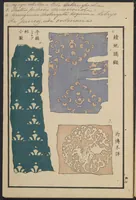 An illustration from "Shinsen Kodaimoyo Kangami." : Nueva serie de modelos de antiguas telas (1882)