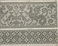 An illustration from Newes Modelbuch in Kupffer gemacht : darinen aller hand Arth newer Mödel von dun, mittel und dick aussgeschnidener Arbeit auch andern kunstlichen Nehwerck zu gebrauchen mit Vleisz inn Druck verfertigt (1604)