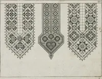 An illustration from Newes Modelbuch in Kupffer gemacht : darinen aller hand Arth newer Mödel von dun, mittel und dick aussgeschnidener Arbeit auch andern kunstlichen Nehwerck zu gebrauchen mit Vleisz inn Druck verfertigt (1604)