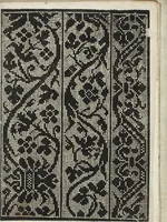 An illustration from L'honesto essempio del uertuoso desiderio che hanno le donne di nobil ingegno : circa lo imparare i punti tagliati a fogliami (1550)