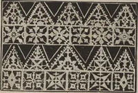 An illustration from Corona delle nobili, et virtvose donne. Libro [primo] : nel quale si dimostra in varij dissegni molte sorti di mostre di punti in aria, punti tagliati, punti a reticello, & ristampa la quarta voltà (1592)