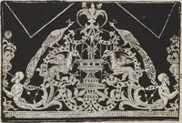 An illustration from Corona delle nobili, et virtvose donne. Libro [primo] : nel quale si dimostra in varij dissegni molte sorti di mostre di punti in aria, punti tagliati, punti a reticello, & ristampa la quarta voltà (1592)