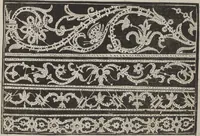 An illustration from Corona delle nobili, et virtvose donne. Libro [primo] : nel quale si dimostra in varij dissegni molte sorti di mostre di punti in aria, punti tagliati, punti a reticello, & ristampa la quarta voltà (1592)