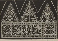 An illustration from Corona delle nobili, et virtvose donne. Libro [primo] : nel quale si dimostra in varij dissegni molte sorti di mostre di punti in aria, punti tagliati, punti a reticello, & ristampa la quarta voltà (1592)