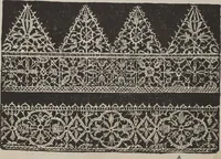 An illustration from Corona delle nobili, et virtvose donne. Libro [primo] : nel quale si dimostra in varij dissegni molte sorti di mostre di punti in aria, punti tagliati, punti a reticello, & ristampa la quarta voltà (1592)