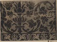 An illustration from New künstlichs Modelbuch : von allerhand artlichen und gerechten Mödeln, auff der laden zuwircken (1589)