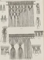 An illustration from Complete guide to the work-table : containing instructions in Berlin work, crochet, drawn-thread work, embroidery, knitting, knotting or macrame, lace, netting, poonah painting, & tatting, with numerous illustrations and coloured designs (1884)