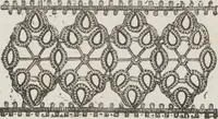 An illustration from Complete guide to the work-table : containing instructions in Berlin work, crochet, drawn-thread work, embroidery, knitting, knotting or macrame, lace, netting, poonah painting, & tatting, with numerous illustrations and coloured designs (1884)