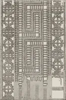 An illustration from Complete guide to the work-table : containing instructions in Berlin work, crochet, drawn-thread work, embroidery, knitting, knotting or macrame, lace, netting, poonah painting, & tatting, with numerous illustrations and coloured designs (1884)