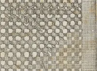 An illustration from Complete guide to the work-table : containing instructions in Berlin work, crochet, drawn-thread work, embroidery, knitting, knotting or macrame, lace, netting, poonah painting, & tatting, with numerous illustrations and coloured designs (1884)