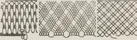 An illustration from Complete guide to the work-table : containing instructions in Berlin work, crochet, drawn-thread work, embroidery, knitting, knotting or macrame, lace, netting, poonah painting, & tatting, with numerous illustrations and coloured designs (1884)