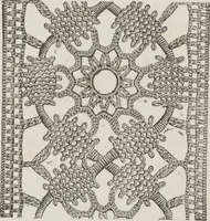 An illustration from Complete guide to the work-table : containing instructions in Berlin work, crochet, drawn-thread work, embroidery, knitting, knotting or macrame, lace, netting, poonah painting, & tatting, with numerous illustrations and coloured designs (1884)