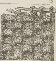An illustration from Complete guide to the work-table : containing instructions in Berlin work, crochet, drawn-thread work, embroidery, knitting, knotting or macrame, lace, netting, poonah painting, & tatting, with numerous illustrations and coloured designs (1884)