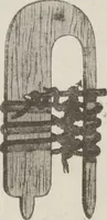 An illustration from Complete guide to the work-table : containing instructions in Berlin work, crochet, drawn-thread work, embroidery, knitting, knotting or macrame, lace, netting, poonah painting, & tatting, with numerous illustrations and coloured designs (1884)