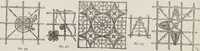 An illustration from Complete guide to the work-table : containing instructions in Berlin work, crochet, drawn-thread work, embroidery, knitting, knotting or macrame, lace, netting, poonah painting, & tatting, with numerous illustrations and coloured designs (1884)