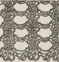 An illustration from Complete guide to the work-table : containing instructions in Berlin work, crochet, drawn-thread work, embroidery, knitting, knotting or macrame, lace, netting, poonah painting, & tatting, with numerous illustrations and coloured designs (1884)