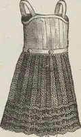 An illustration from Complete guide to the work-table : containing instructions in Berlin work, crochet, drawn-thread work, embroidery, knitting, knotting or macrame, lace, netting, poonah painting, & tatting, with numerous illustrations and coloured designs (1884)