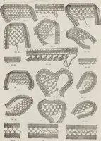 An illustration from Complete guide to the work-table : containing instructions in Berlin work, crochet, drawn-thread work, embroidery, knitting, knotting or macrame, lace, netting, poonah painting, & tatting, with numerous illustrations and coloured designs (1884)