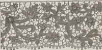 An illustration from Complete guide to the work-table : containing instructions in Berlin work, crochet, drawn-thread work, embroidery, knitting, knotting or macrame, lace, netting, poonah painting, & tatting, with numerous illustrations and coloured designs (1884)