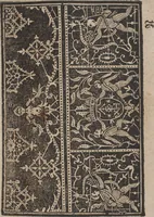 An illustration from Schön newes Modelbuch, von 540. schönen auszerwehlten Künstlichen, so wol Italiänischen, Französischen, Ni-derländischen, Engelländischen, als Teutschen Mödeln (1622)