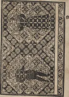An illustration from Schön newes Modelbuch, von 540. schönen auszerwehlten Künstlichen, so wol Italiänischen, Französischen, Ni-derländischen, Engelländischen, als Teutschen Mödeln (1622)