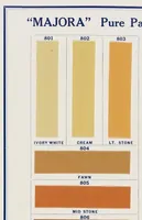 Picture 2 of 3 from Colour chart 'Majora' pure mixed paint : manufactured by Major Bros. & Co. Ltd. paint colour & varnish manufacturers. Concord, Sydney, N.S.W. / Major Bros. & Co. Ltd. (1925), leaf 1