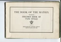 An illustration from The Book of the Matrix Announcing Specimen Book of Type Styles (1916)