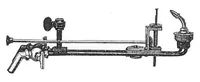 An illustration from Prijscourant No. 1: Prijscourant van Tooverlantaarns, Sciopticons, Dissolving-Views, Kalklicht-toestellen, Platen voor de Tooverlantaarns, enz. Model Stoom- en Electrische Machines, Electrische Schellen, Telephoons, enz. (1909)