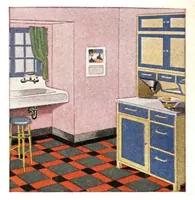 An illustration from Mound city horse shoe brand interior gloss finish. (1930)