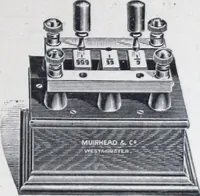 An illustration from Muirhead & Co., electrical engineers & contractors and manufacturers of electrical & telegraphic apparatus. (1893)