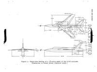 An illustration from Investigation of a 1/4-Scale Model of the Republic F-105 Airplane in the Langley 19-Foot Pressure Tunnel. Influence of Trailing-Edge Flap Span and Deflection on the Longitudinal Characteristics (1954)
