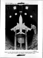 An illustration from Investigation of a 1/4-Scale Model of the Republic F-105 Airplane in the Langley 19-Foot Pressure Tunnel. Influence of Trailing-Edge Flap Span and Deflection on the Longitudinal Characteristics (1954)