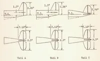 An illustration from Free-spinning Wind-tunnel Tests of a Low-wing Monoplane with Systemic Changes in Wings and Tails (1937)