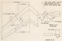Picture 3 of 9 from Investigation of Low-speed Aileron Control Characteristics at a Reynolds Number of 6,800,000 of a Wing with Leading Edge Swept Back 42 Degrees with and Without High-lift Devices (1949), leaf 15