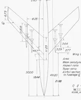 An illustration from Investigation at High Subsonic Speeds of the Effect of Adding Various Combinations of Missiles on the Aerodynamic Characteristics of Sweptback and Unswept Wings Combined with a Fuselage (1954)